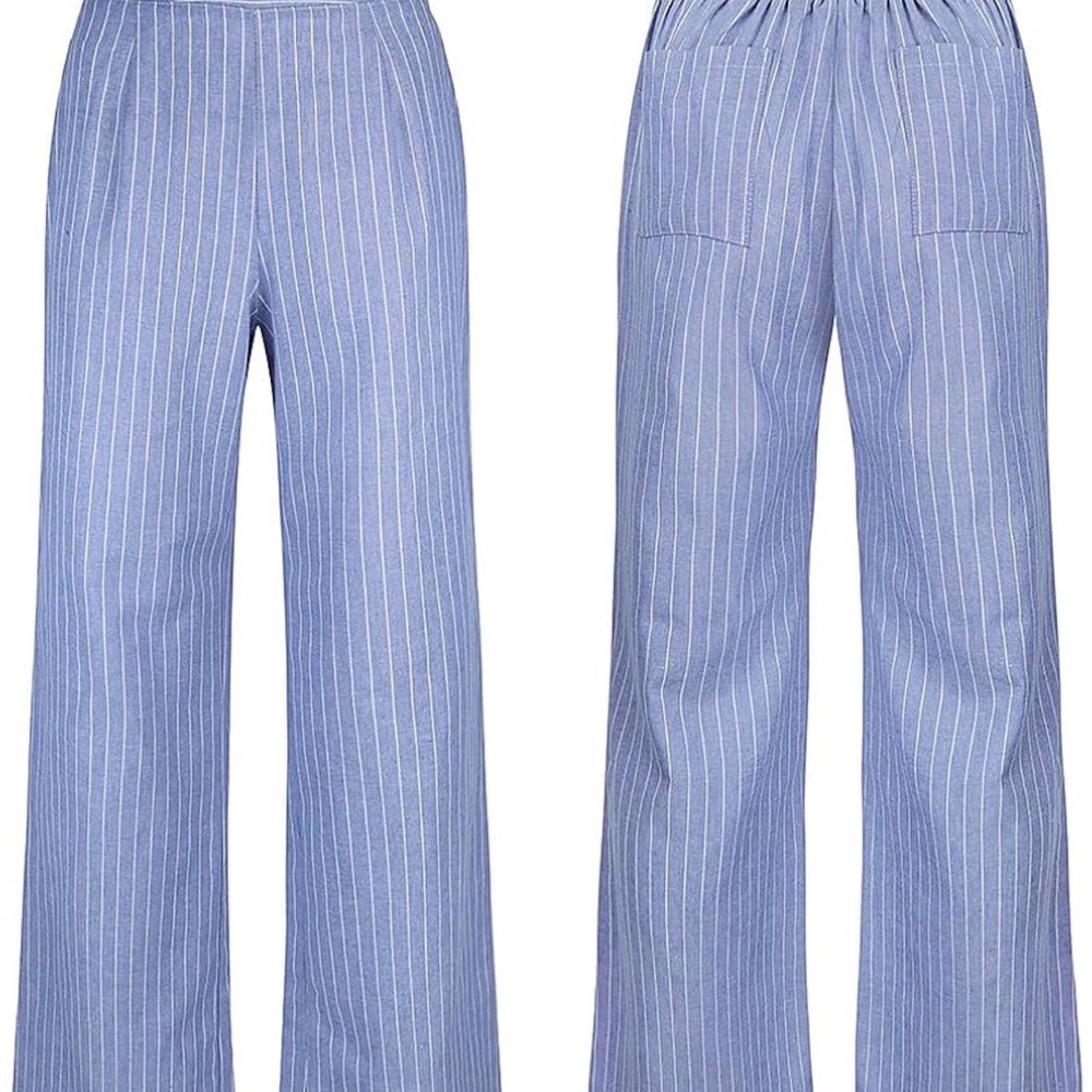 Pin Striped Wide Leg Pants - Picture 5 of 6